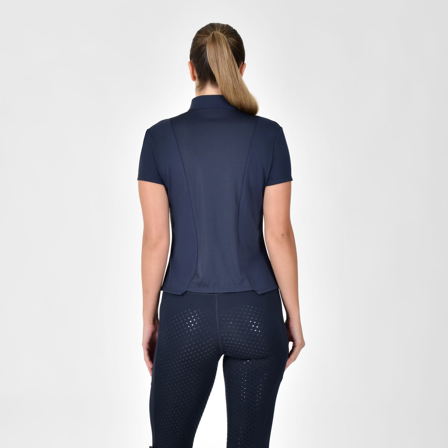 Dublin Ladies Fitted 1/4 Zip Top #colour_navy