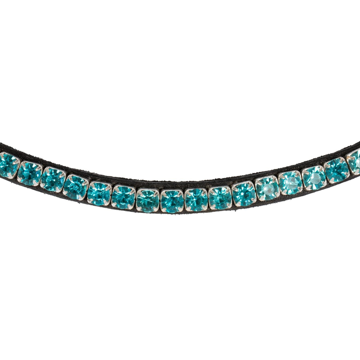 Acavallo Browband Calfskin & Round Crystals #colour_black-blue