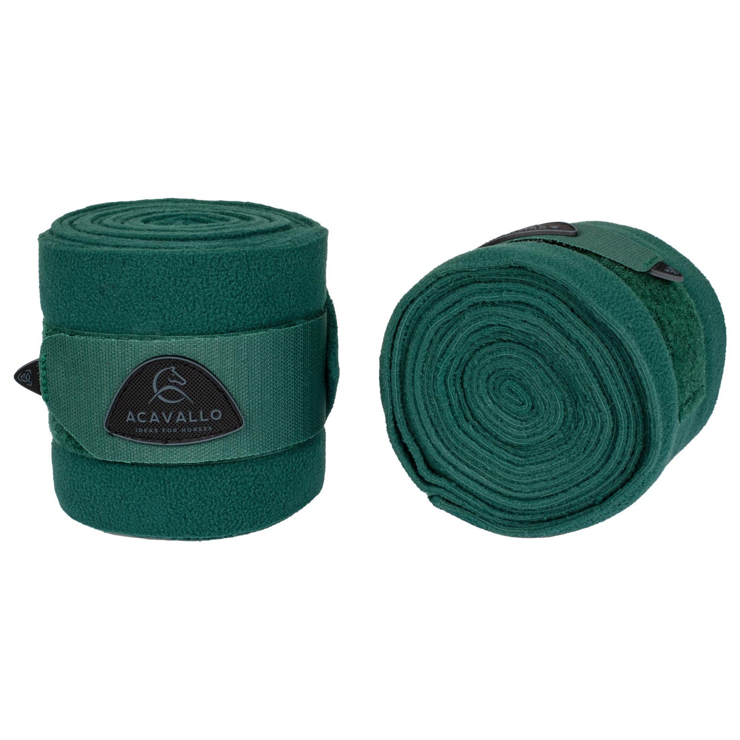 Acavallo Fleece Exercise Bandages Hook-And-Loop Closure Fastening #colour_green