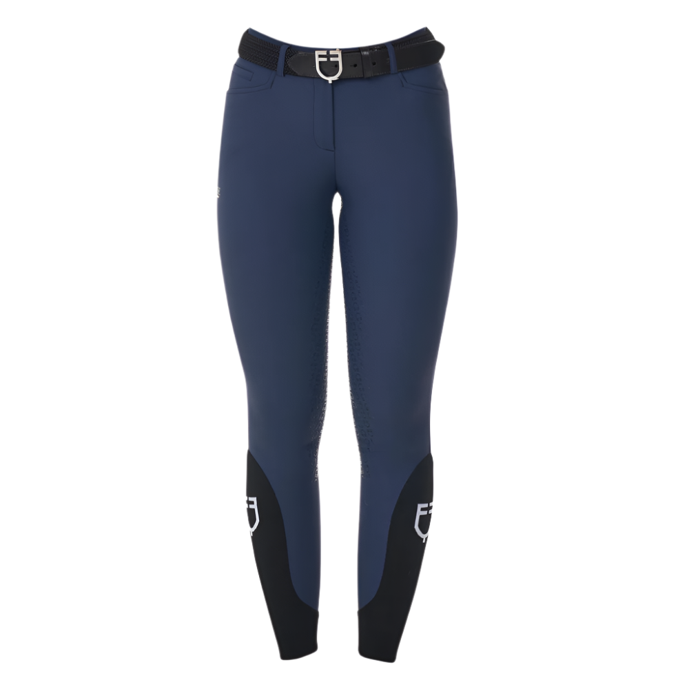 Equestro Men's Full Grip Breeches Equestro X Fise #colour_blue