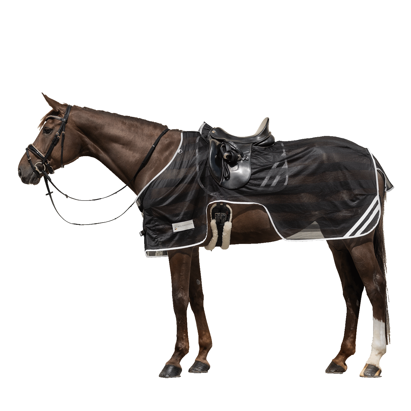 Waldhausen Reflex Riding Blanket #colour_black-silver-grey