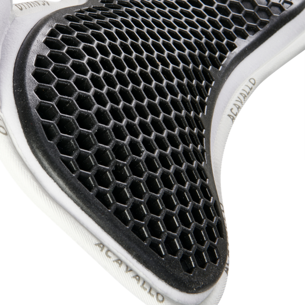 Acavallo Pad MF WFS Suede Hexagonal Gel Front Riser #colour_white