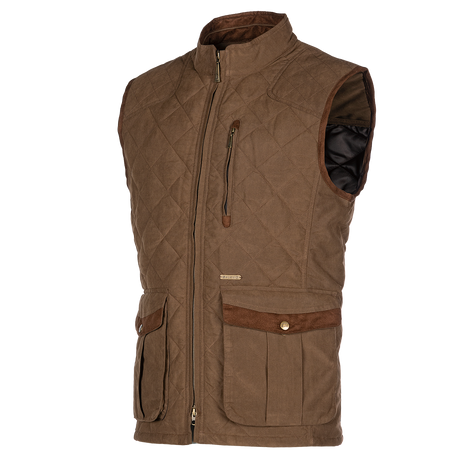 Baleno Thames Mens Stylish Quilted Bodywarmer #colour_earth-brown