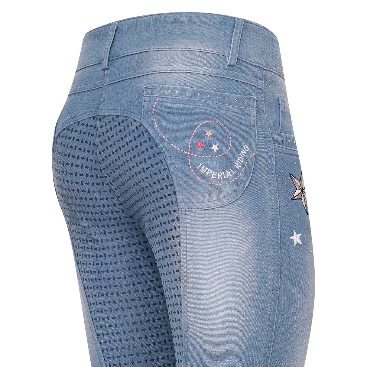 Imperial Riding Demi Children's Riding Breeches #Colour_light-denim