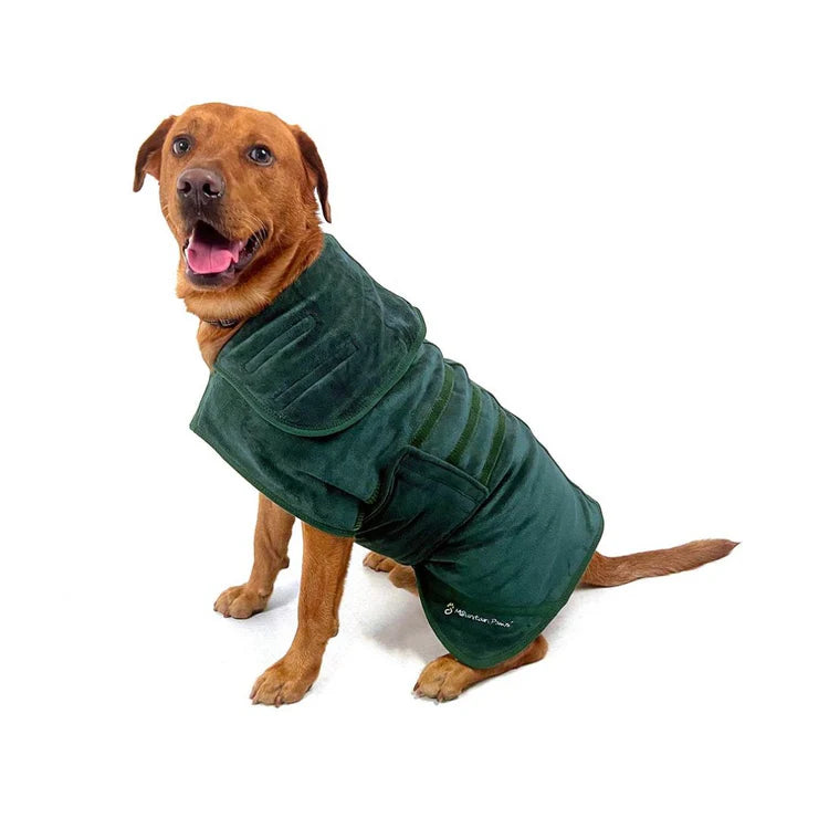 Mountain Paws Dog Robe #colour_green