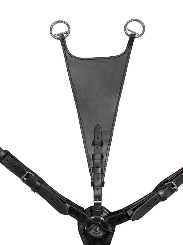 Stubben Pro-Jump Breastplate Closed Martingale Fork #colour_black