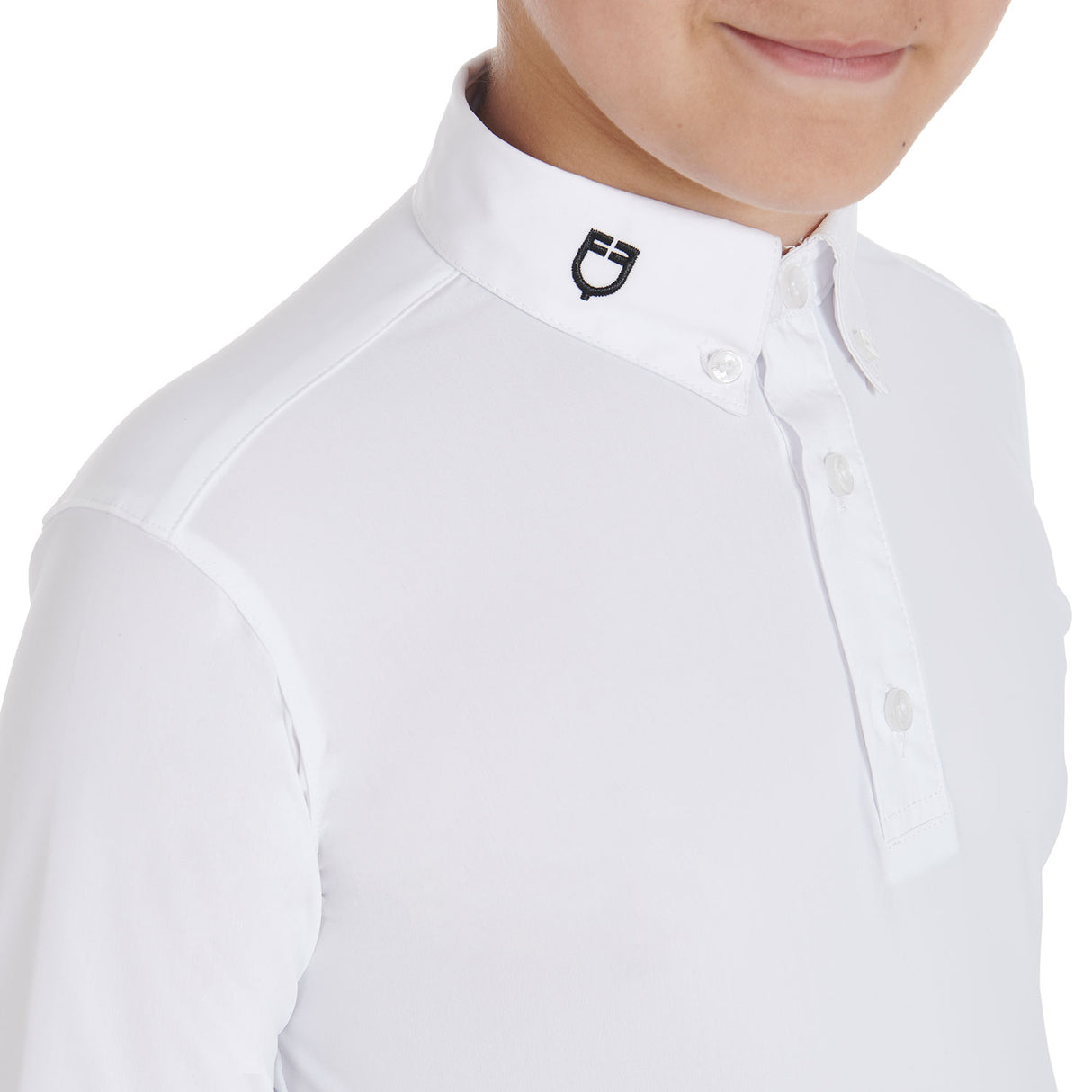 Equestro Boy's Slim Fit Competition Polo Shirt With Three Buttons