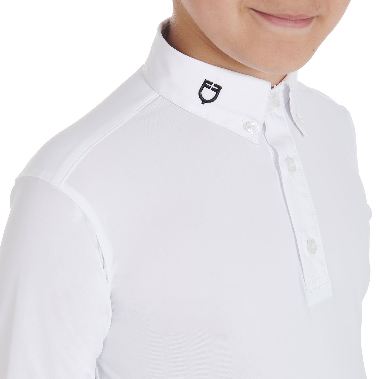 Equestro Boy's Slim Fit Competition Polo Shirt With Three Buttons