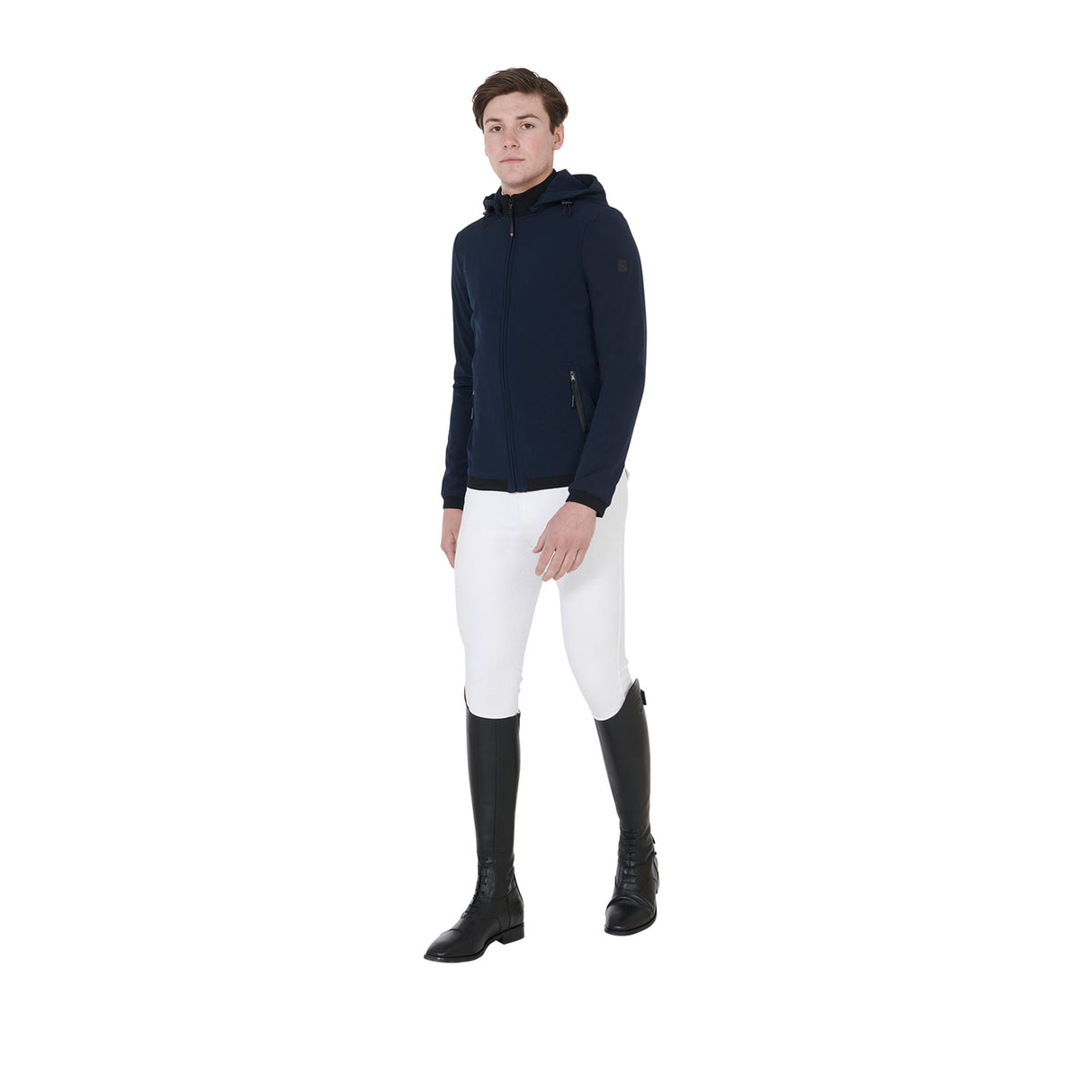 Equestro Men's Slim Fit Softshell Jacket With Internal Fleece #colour_blue