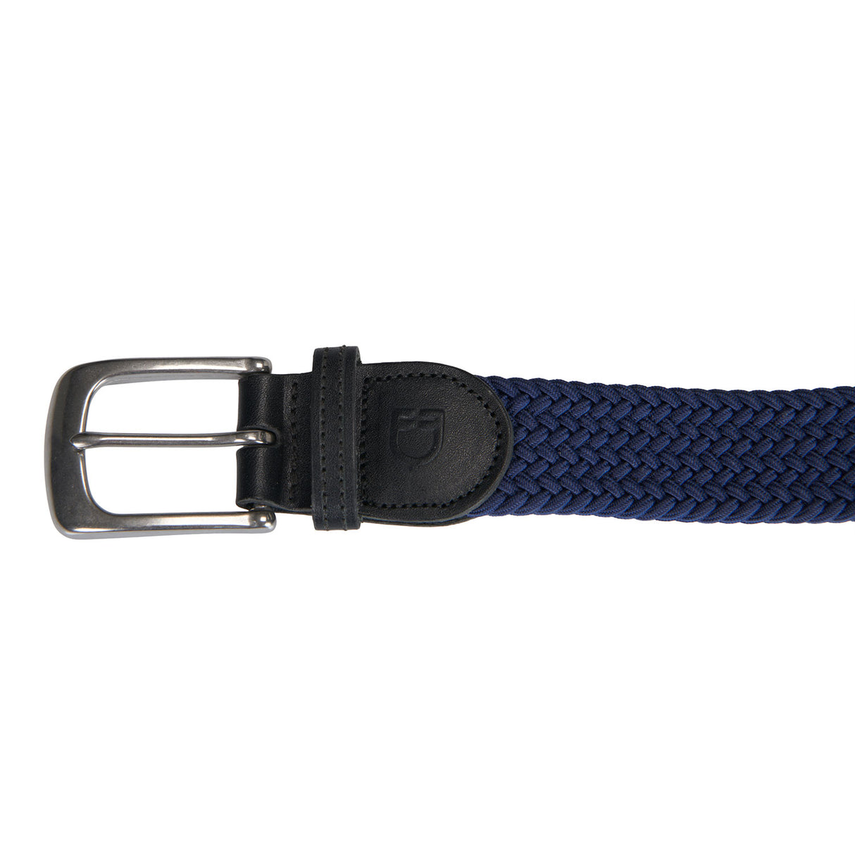 Equestro Elasticized Belt Crossed Pattern #colour_blue