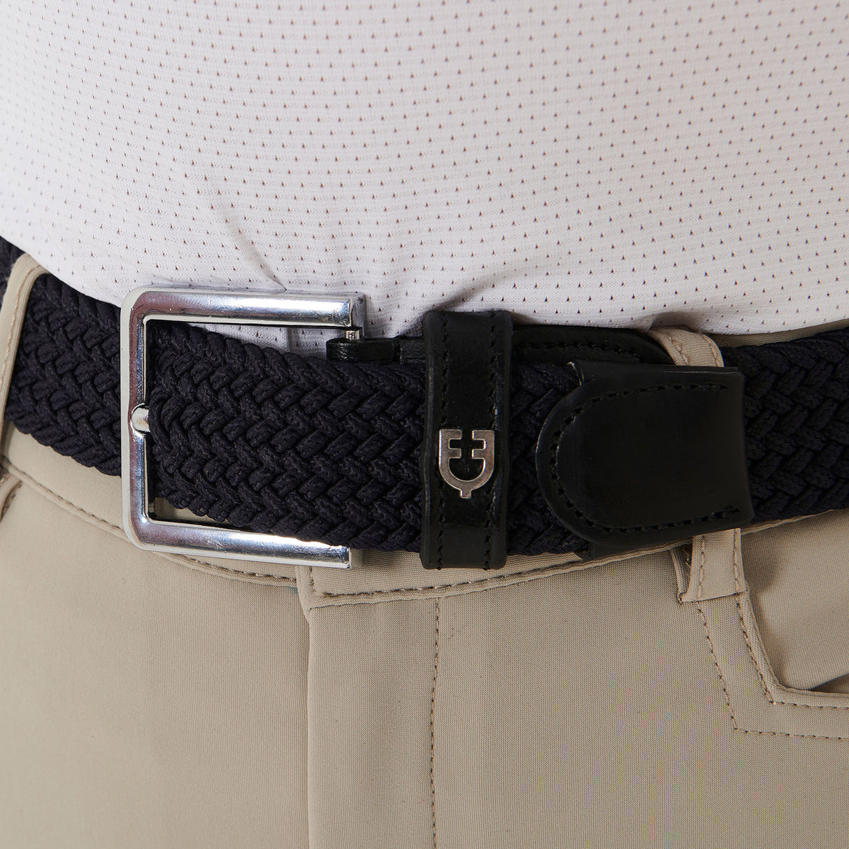 Equestro Elasticized Kids Belt Crossed Pattern