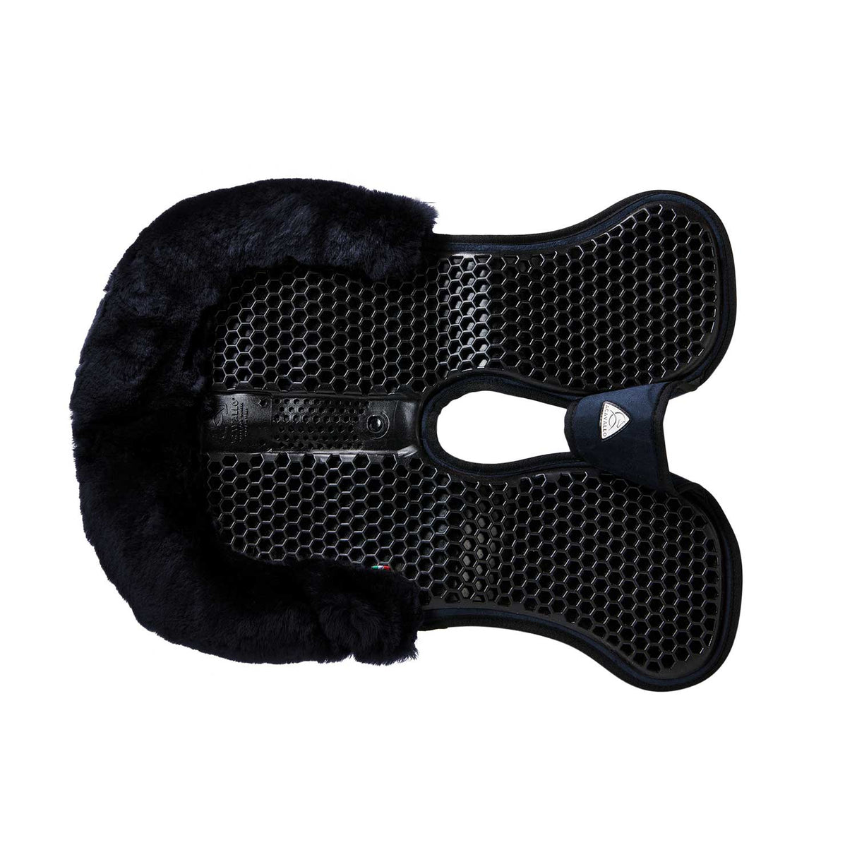 Acavallo Pad SP WFS Suede Rear Sheepskin Hexagonal Gel Flat #colour_blue-blue