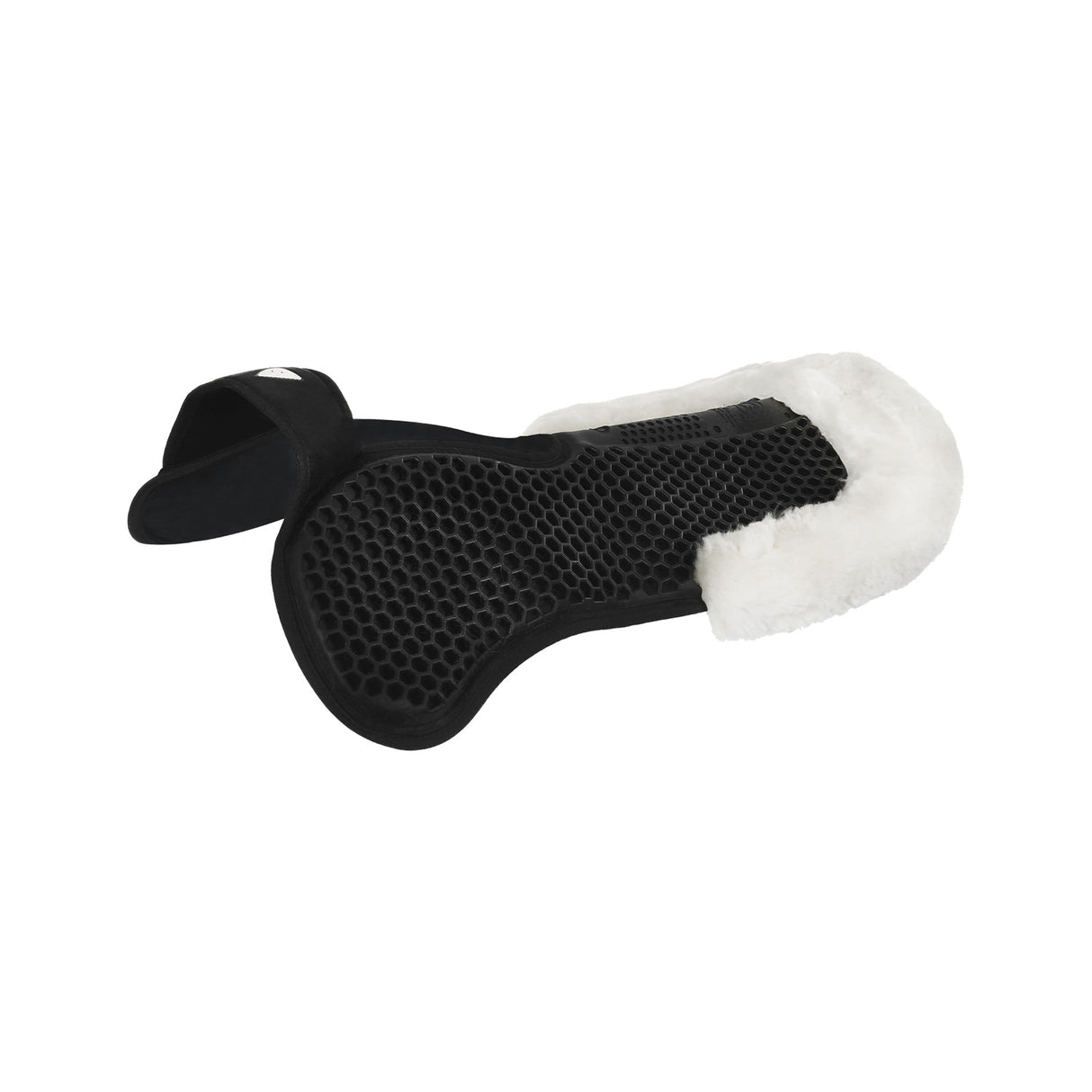 Acavallo Pad SP WFS Suede Rear Sheepskin Hexagonal Gel Flat #colour_black-white