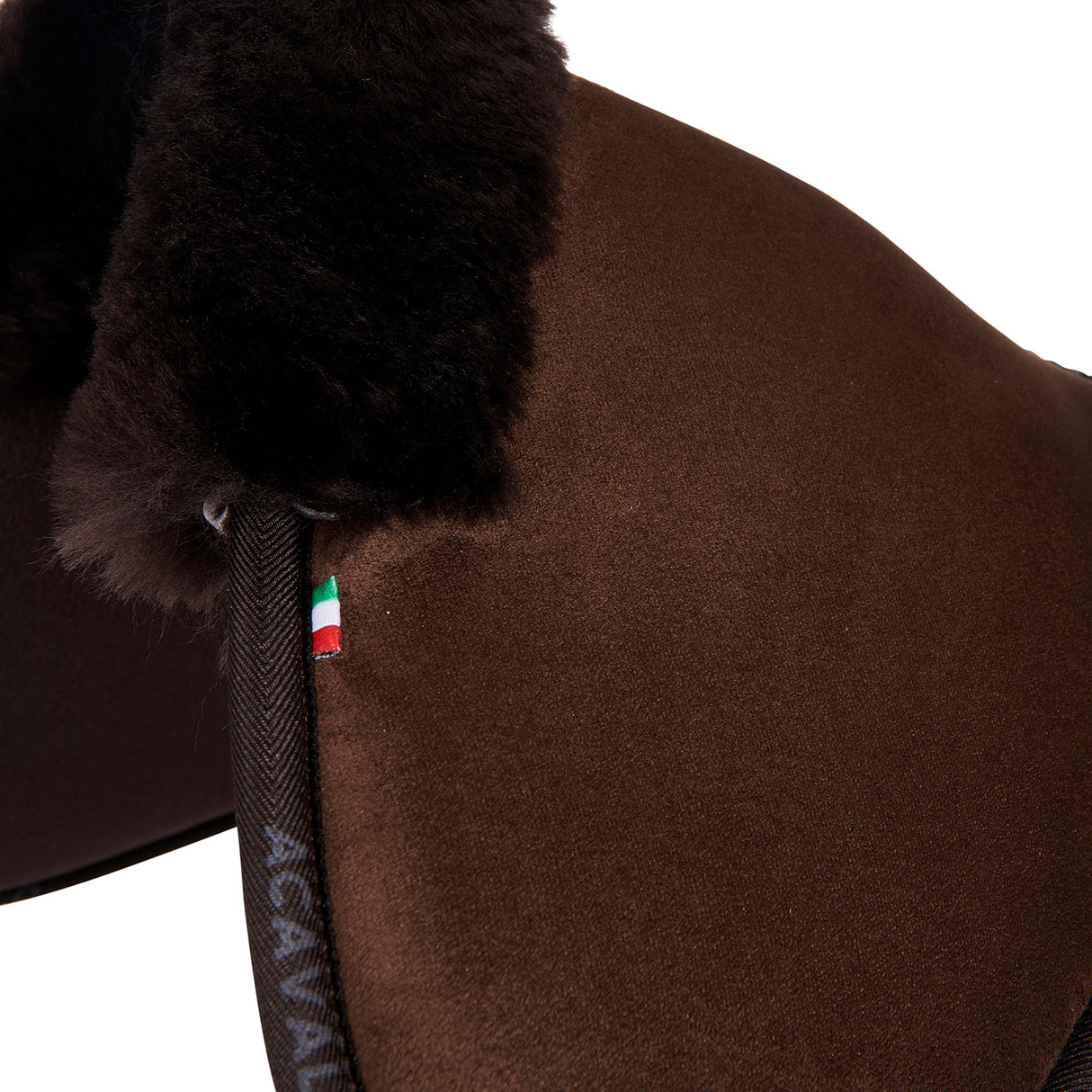 Acavallo Pad MF-S JCCS-S CW-CS Suede Cut-Out Sheepskin Flat #colour_brown-brown
