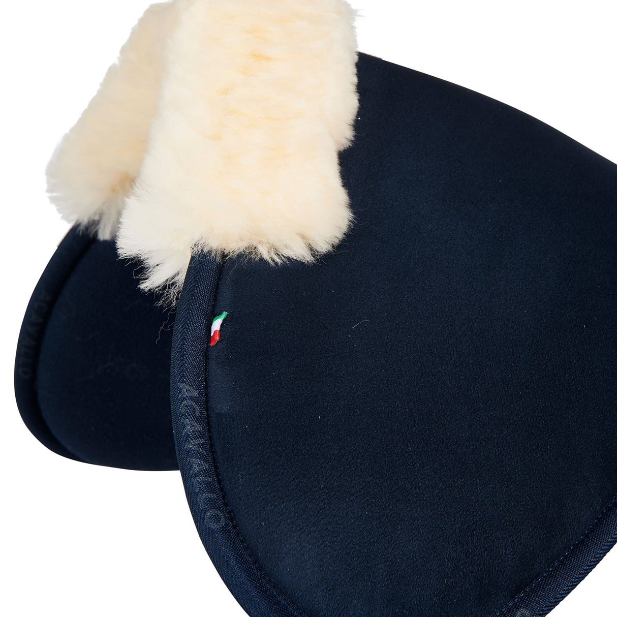 Acavallo Pad MF-S JCCS-S CW-CS Suede Cut-Out Sheepskin Flat #colour_blue-natural