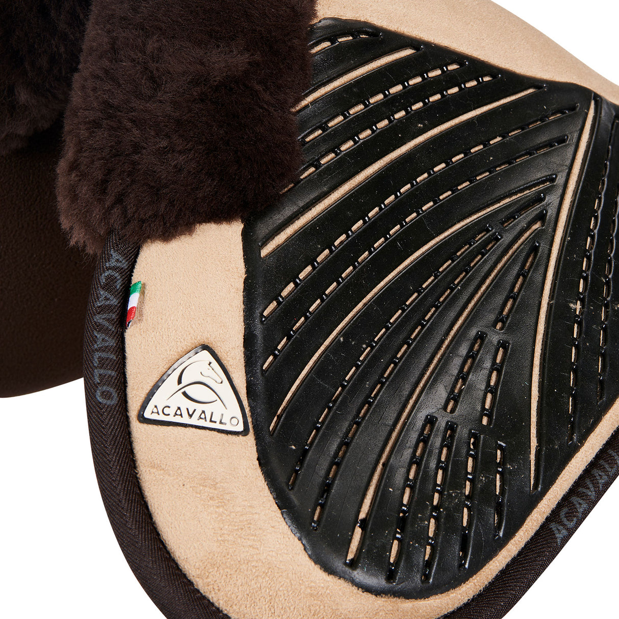 Acavallo Pad Mf-S Jccs-S Cw-Cs Suede Cut-Out Sheepskin Gel Grip Flat
#colour_biege-brown