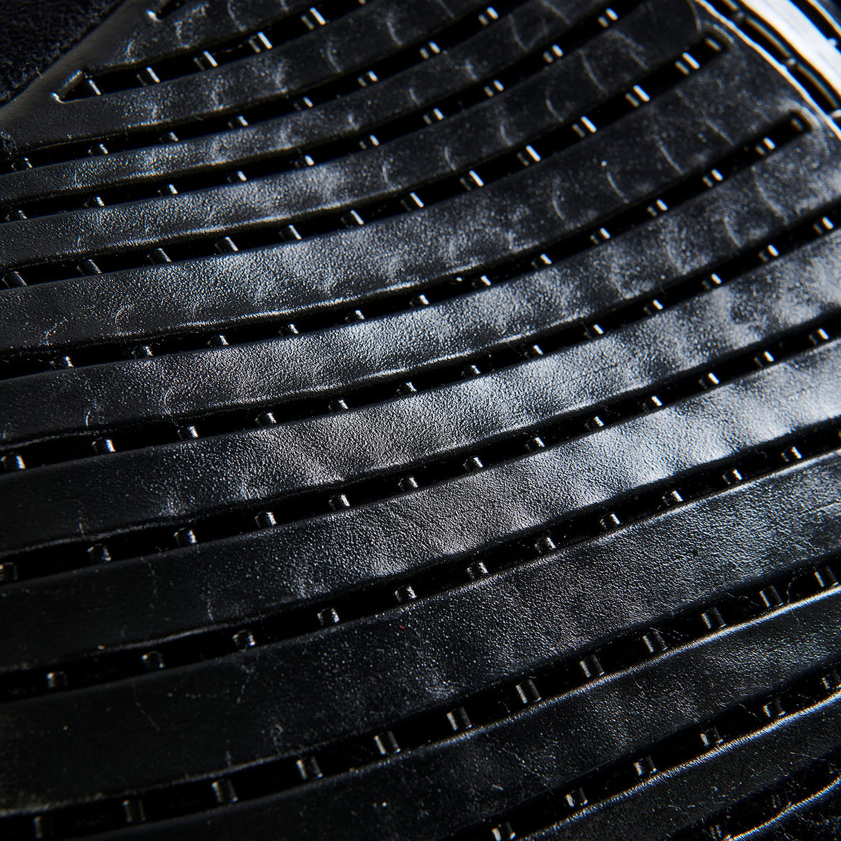 Acavallo Pad Mf-S Jccs-S Cw-Cs Suede Cut-Out Faux Sheepskin Gel Grip Flat #colour_black