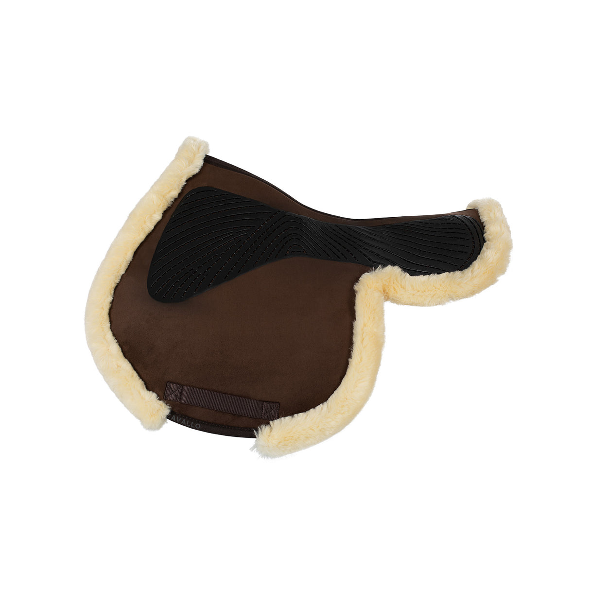 Acavallo Saddle Pad JS-S CW-CS Cut-Out Numnah Twin Sided Gel Grip #colour_brown-natural