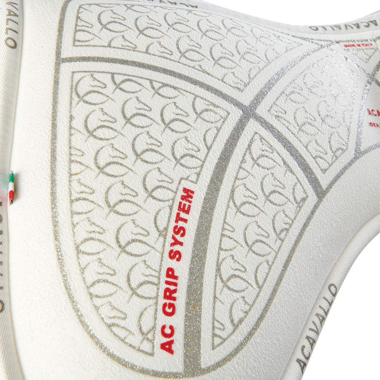 Acavallo Pad Mf Jccs Cw-Cs Suede Ac Grip Flat #colour_white-silver