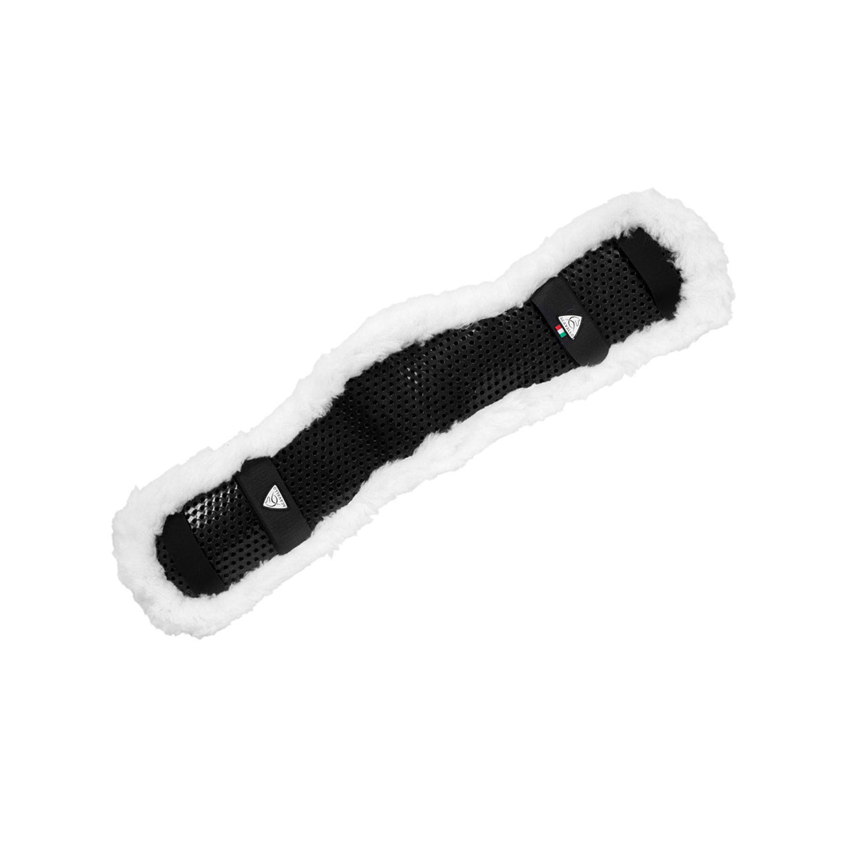 Acavallo Shaped Girth Sleeve Classic Gel Faux Sheepskin #colour_white