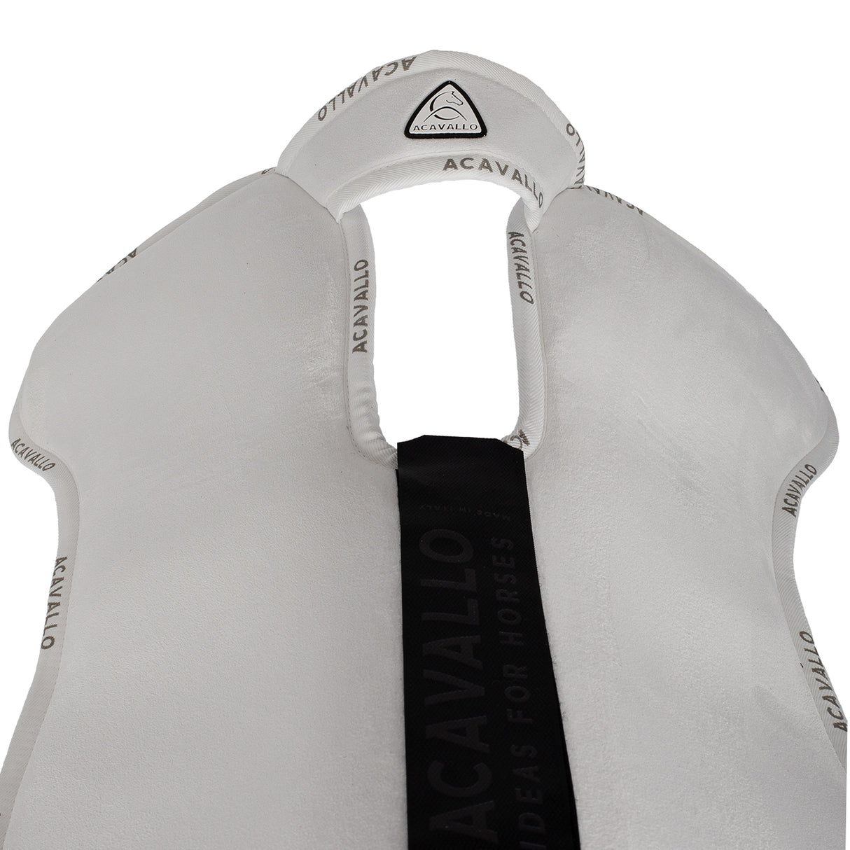 Acavallo Piuma Pad WFS Pocket Suede Front & Rear Riser #colour_white