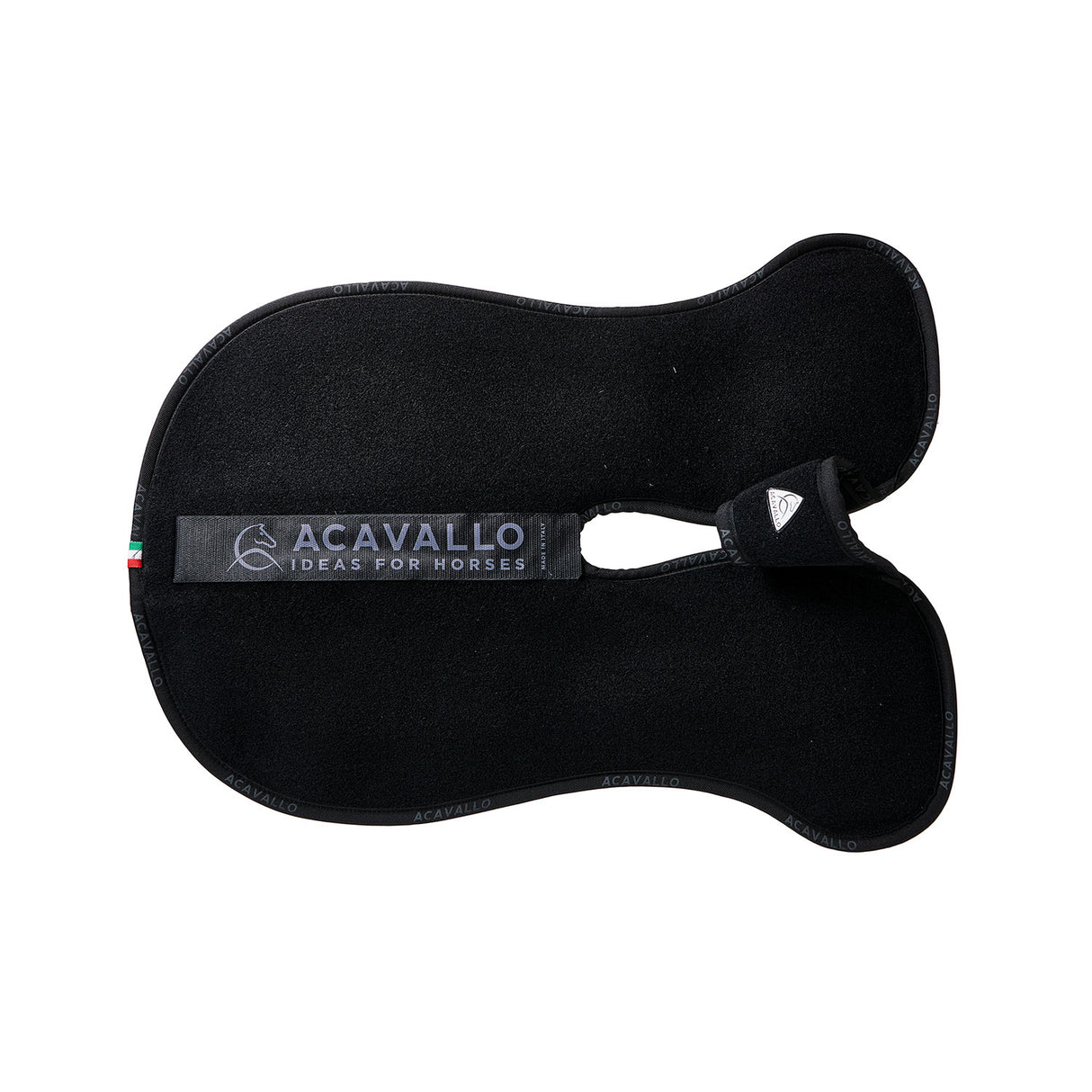 Acavallo Piuma Pad WFS Pocket Double Felt Flat #colour_black