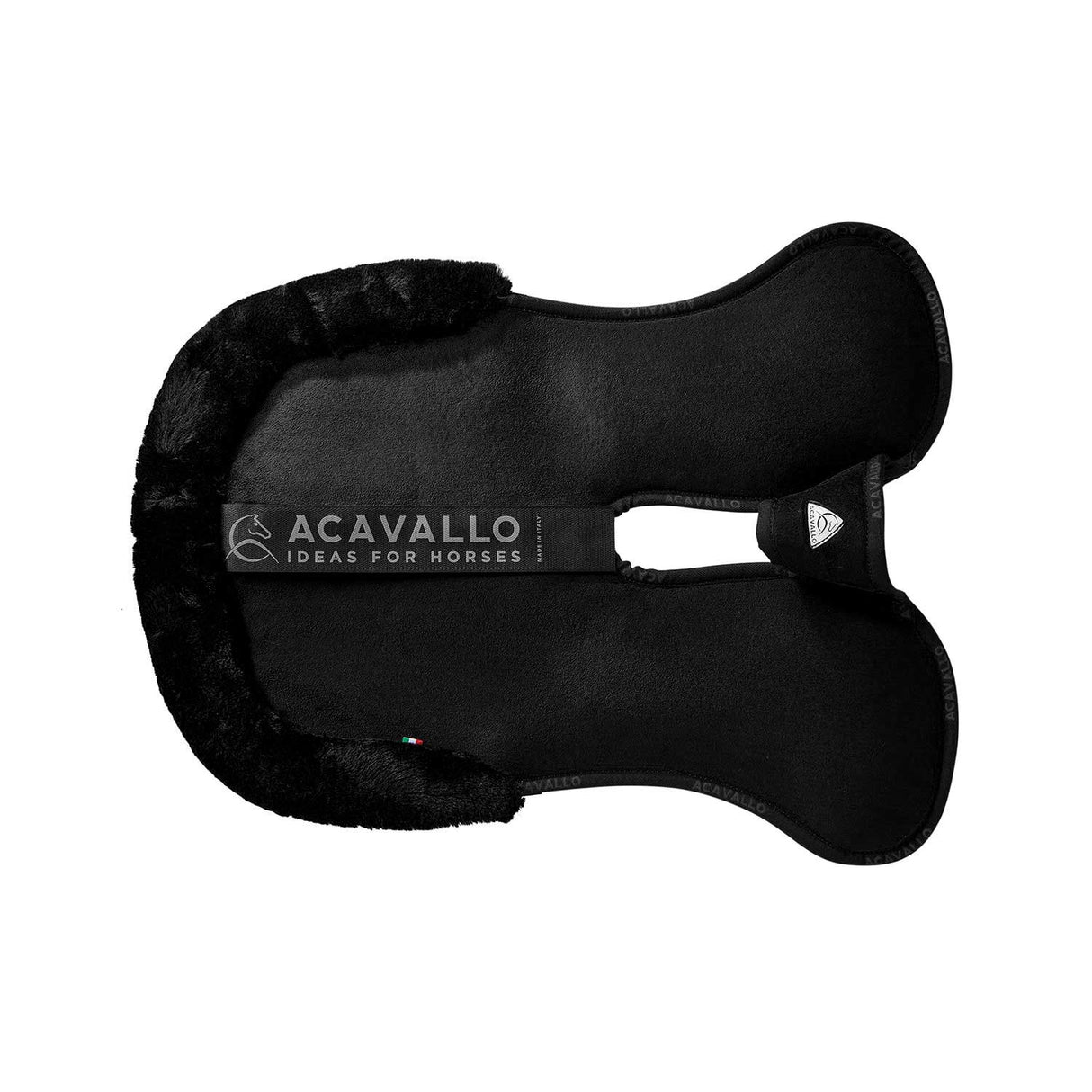 Acavallo Pad Piuma-FS WFS-FS Pocket Suede Front Riser #colour_black