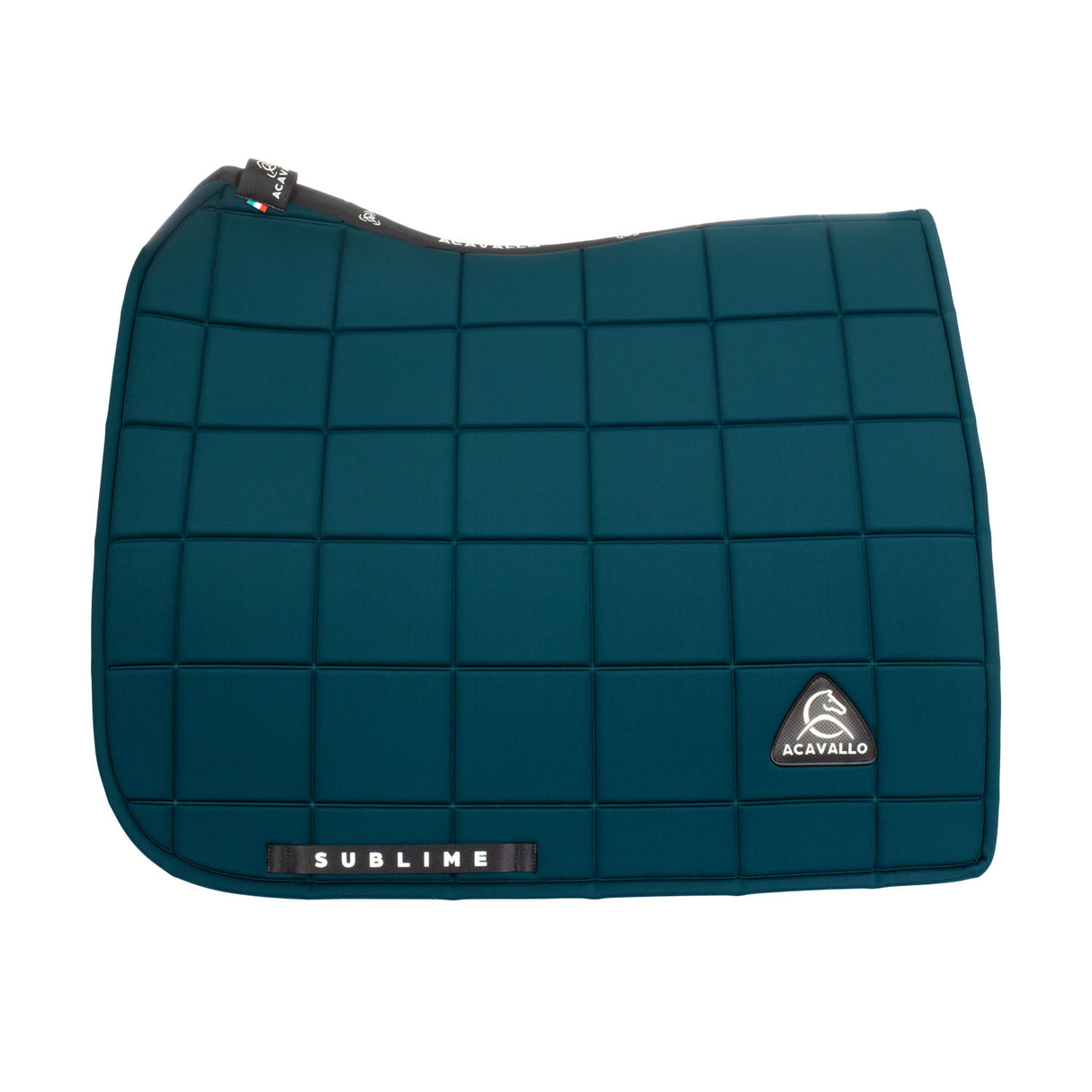 Acavallo Square Dressage Saddle Pad W/Square Back Corner #colour_green