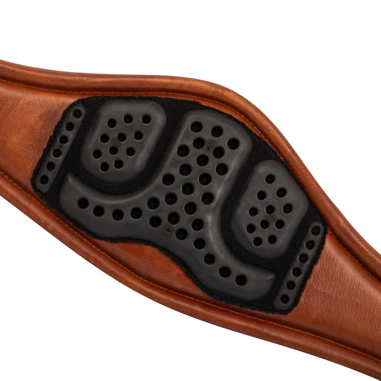 Acavallo Anatomical Jumping Girth Calfskin #colour_cognac
