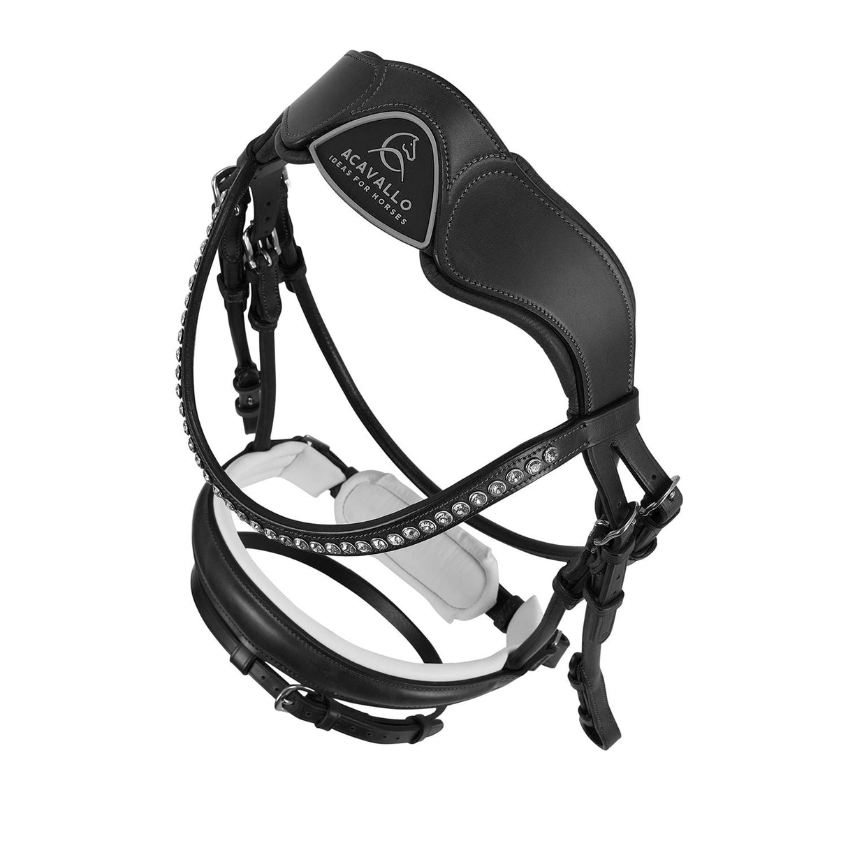 Acavallo Poesia Bridle Calfskin #colour_black