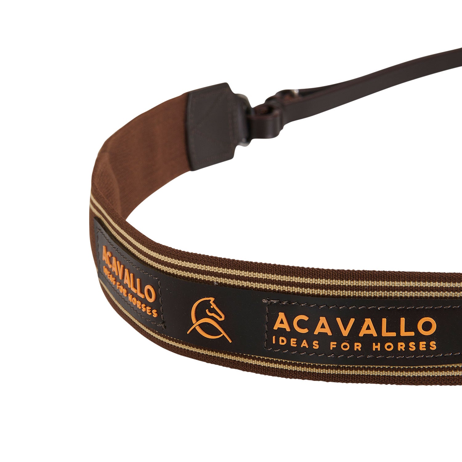 Acavallo Single Breastplate Elastic Band #colour_brown