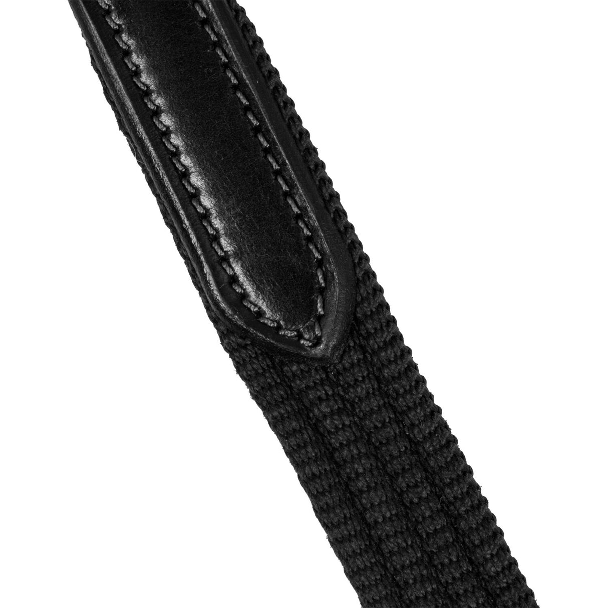 Acavallo Nylon Reins Leather Loops #colour_black