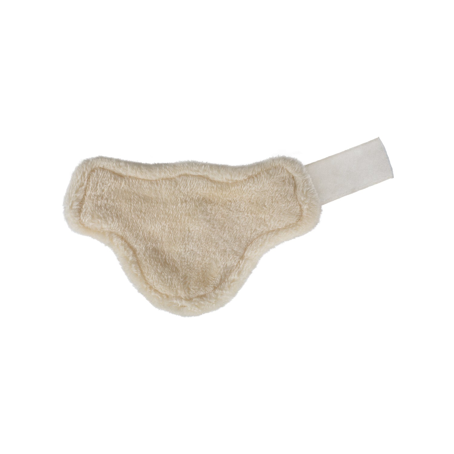 Acavallo Jumping Fetlock Boots Faux Sheepskin & Hook-And-Loop Closure #colour_white