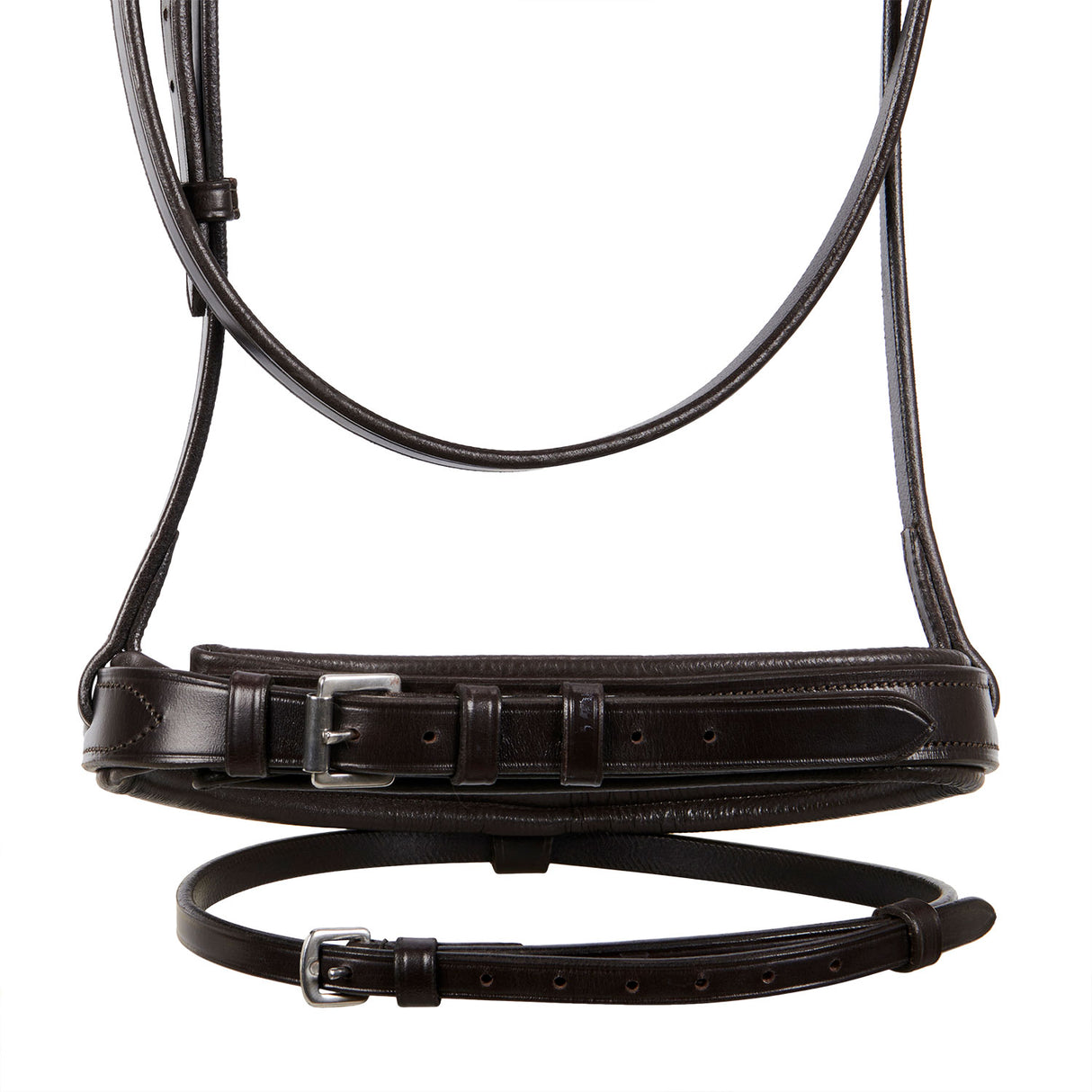 Equestro English Leather Bridle With Rubber Reins