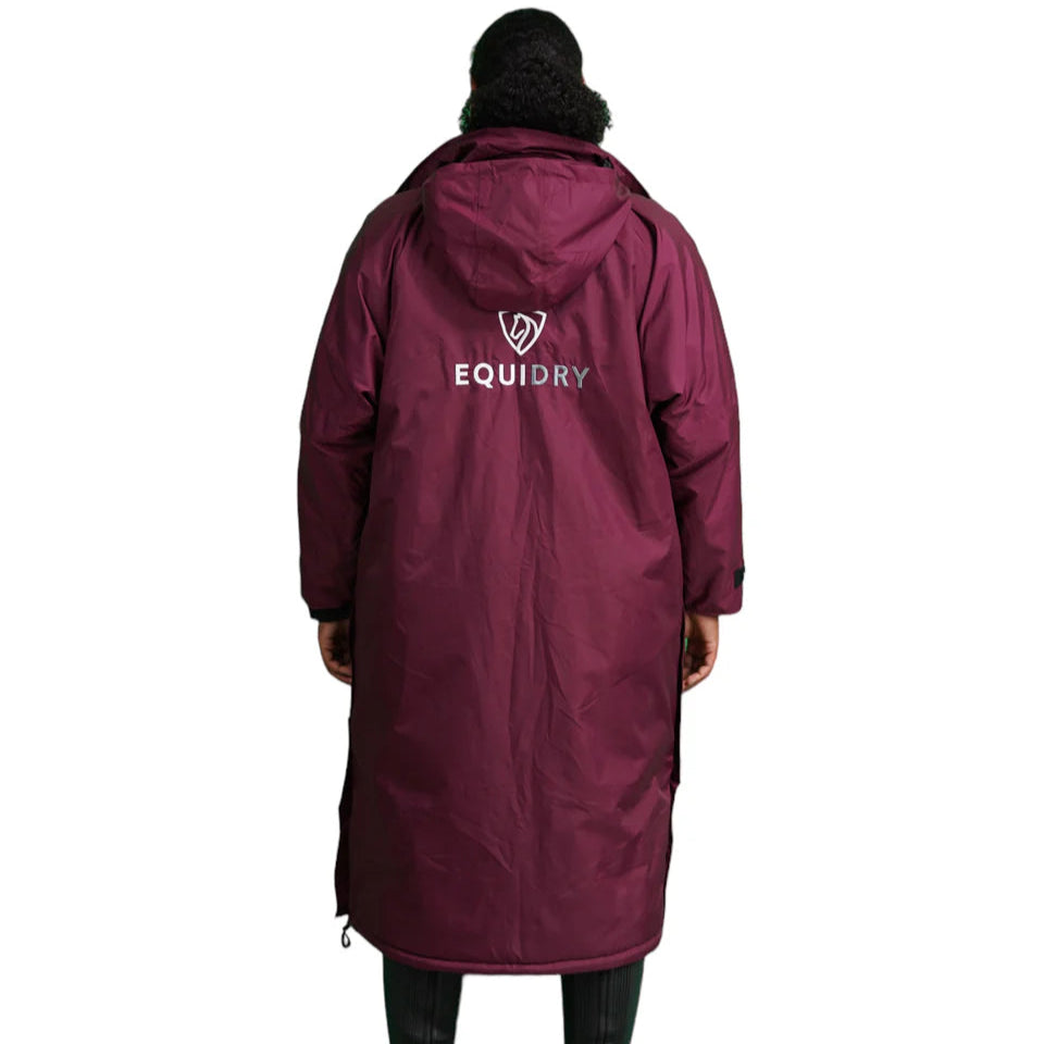 EQUIDRY Women's Thick Fleece Evolution Stowaway Hood #colour_plum-plum