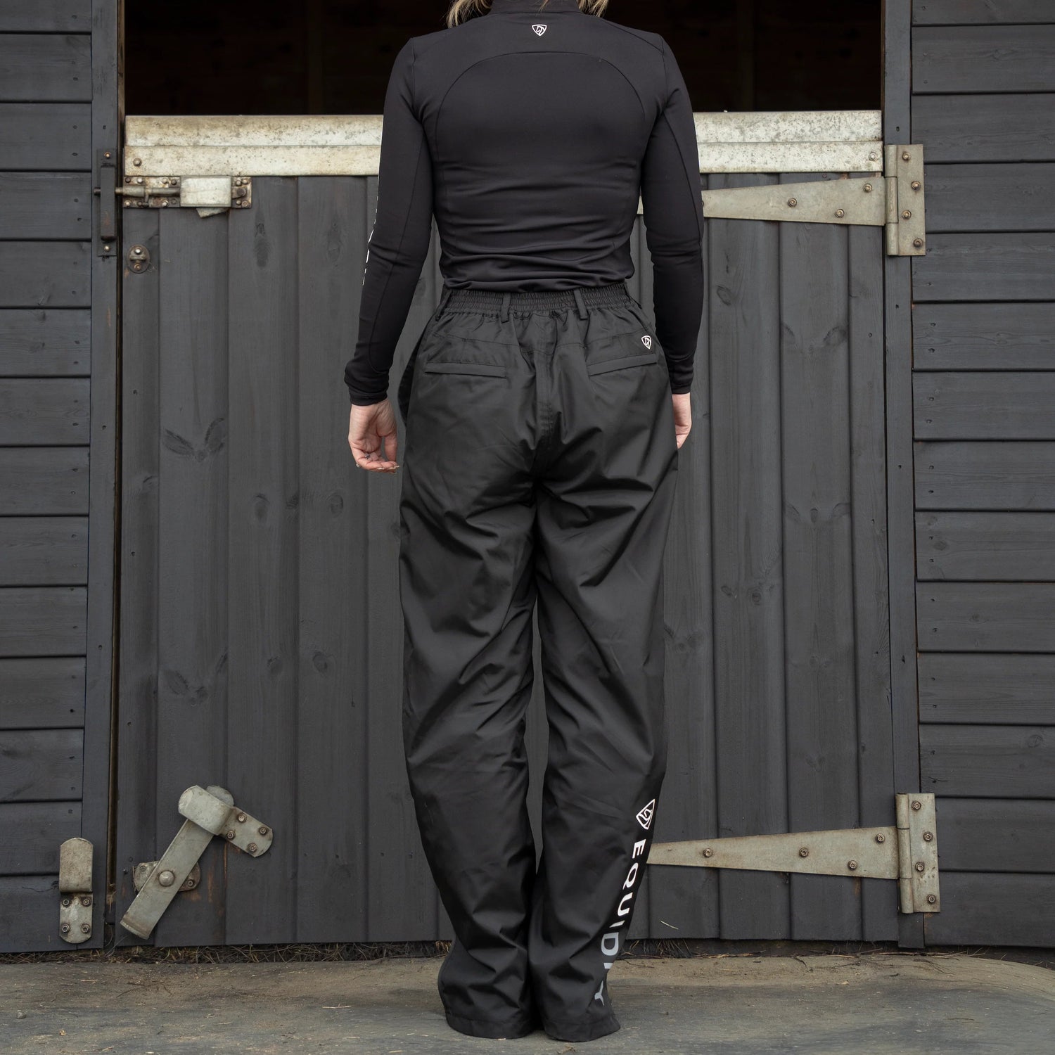 EQUIDRY Women's Lined Waterproof Trousers #colour_black