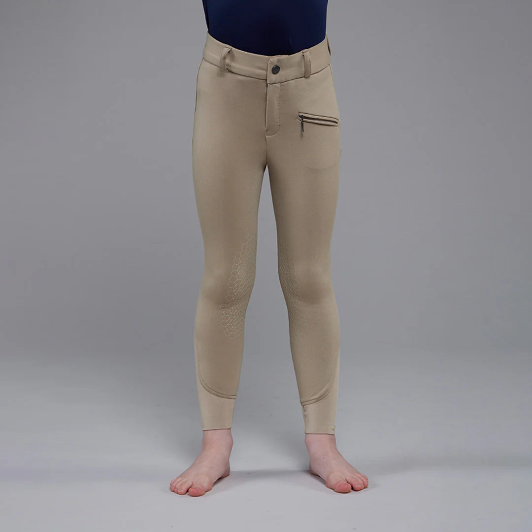 Toggi Children's Show Ring Extreme Silicone Knee Breeches #colour_beige