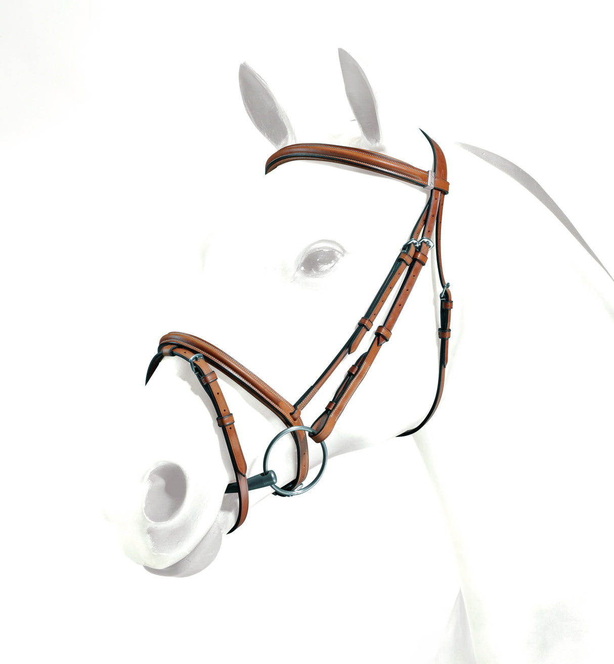 Equipe Emporio Plain Flash Bridle - No Reins #colour_newmarket