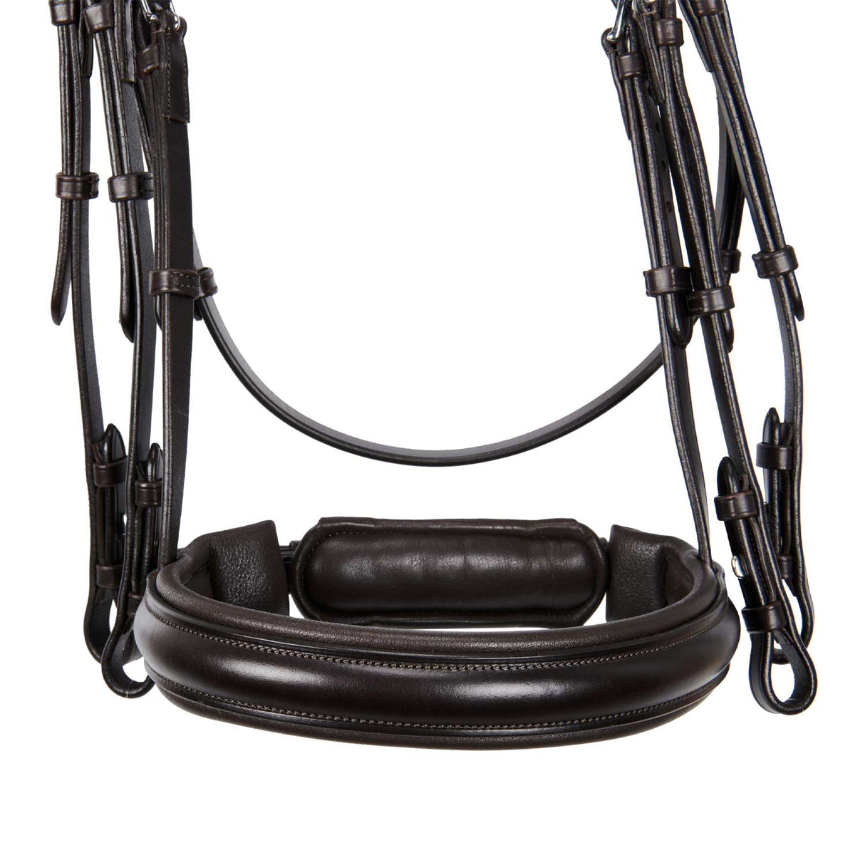 Equestro Leather Dressage Bridle Without Reins #colour_brown
