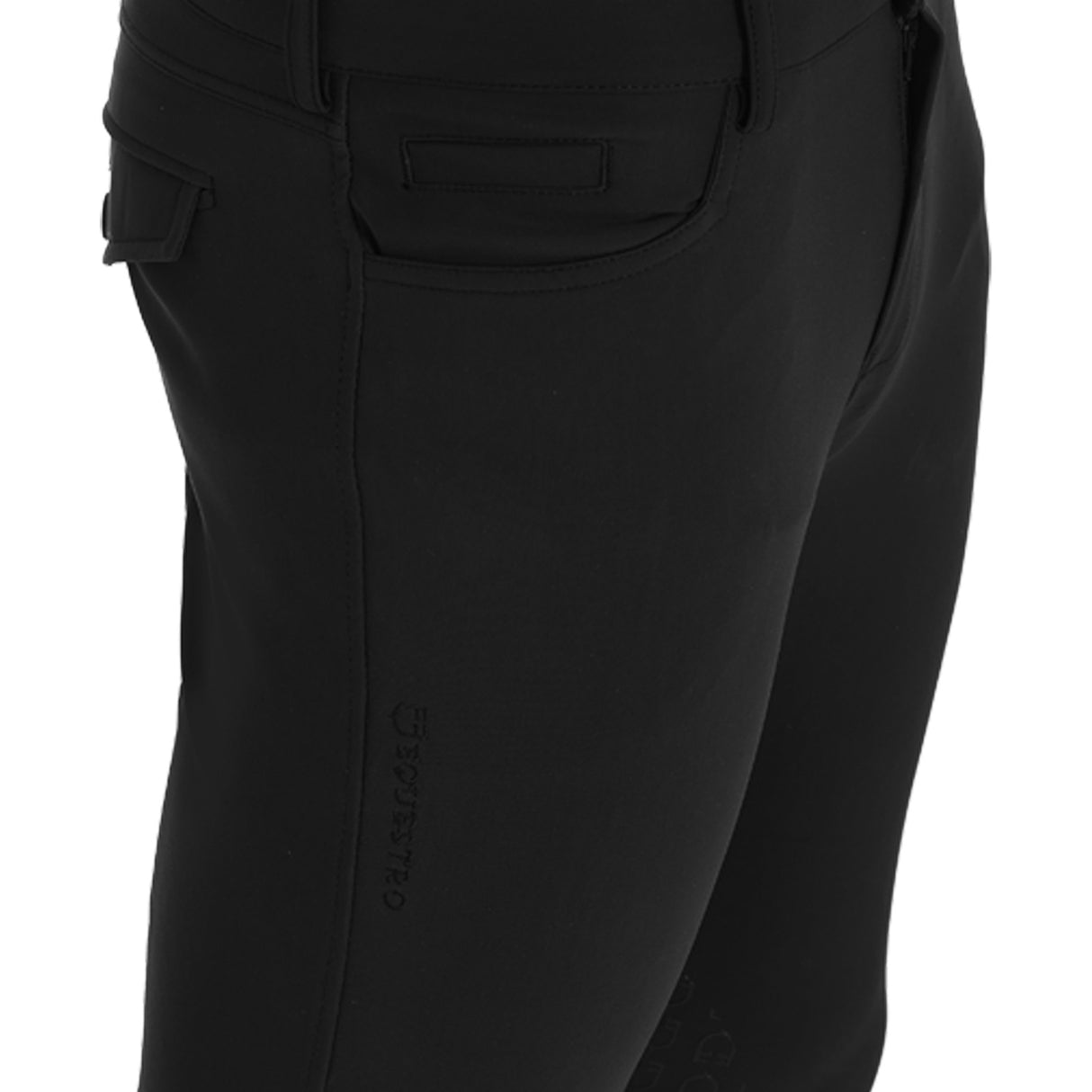 Equestro Men's Slim Fit Grip Breeches With Logo