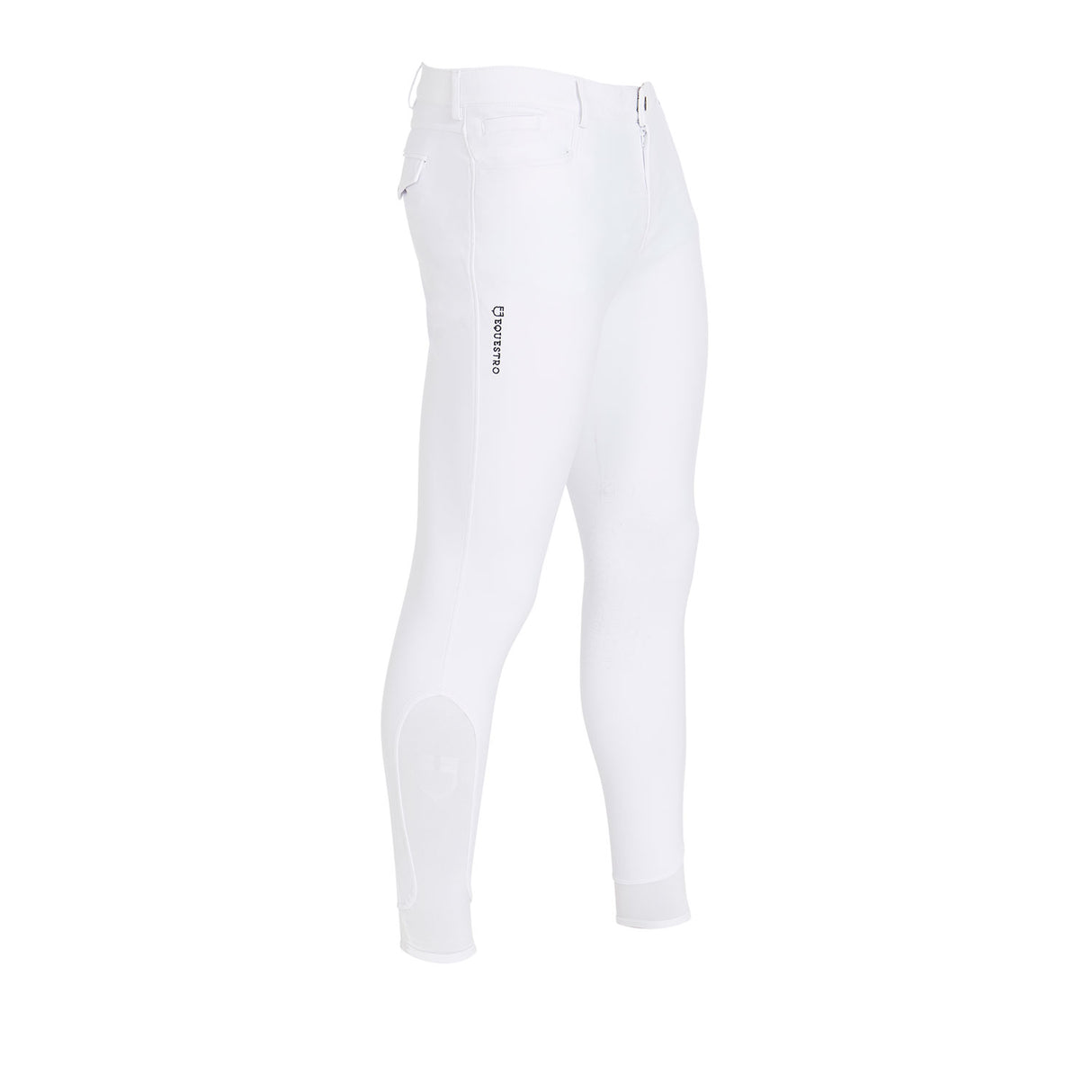 Equestro Men's Slim Fit Grip Breeches With Logo