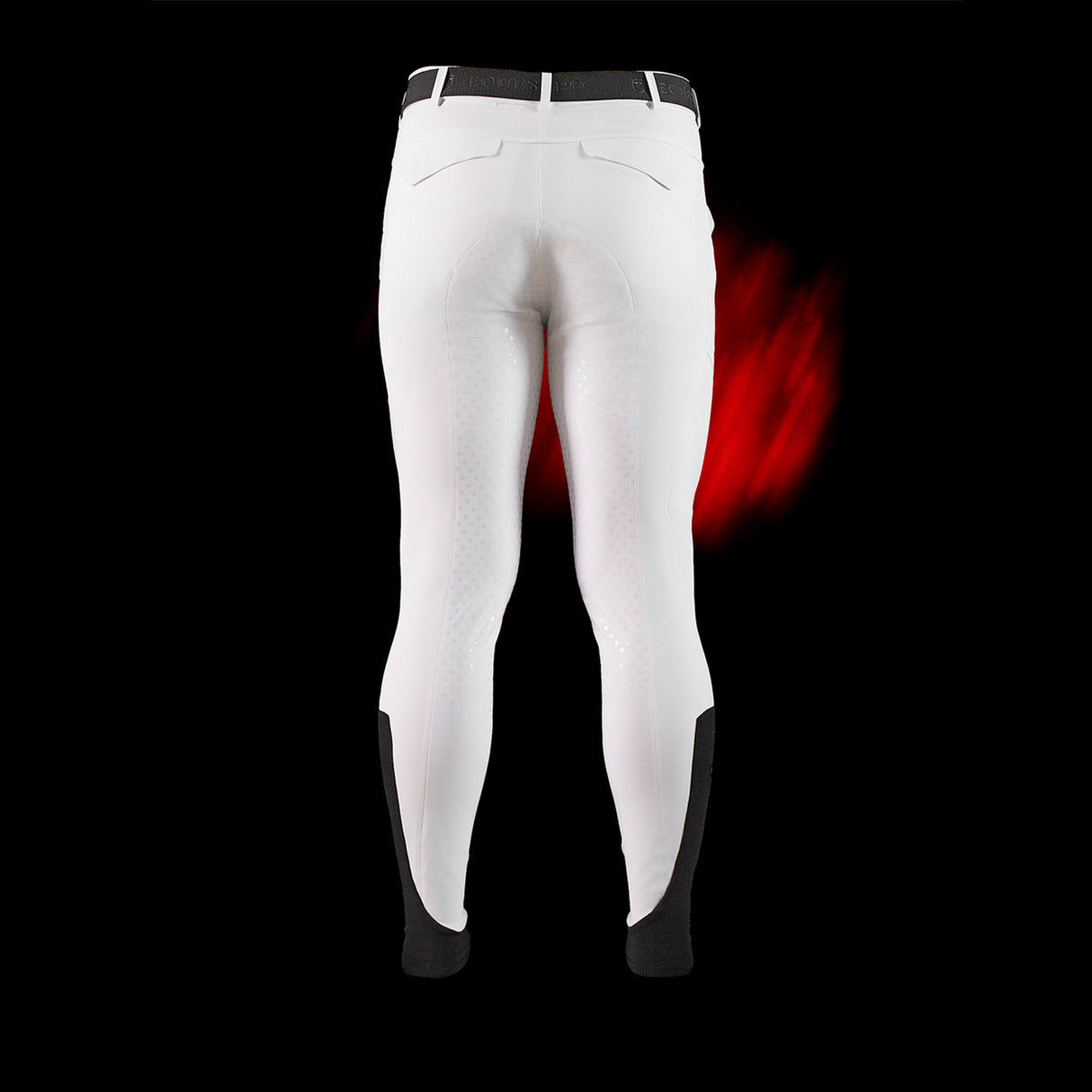 Equestro Equestro Ridertechnology Men's Slim Fit Full Grip Breeches #olour_white