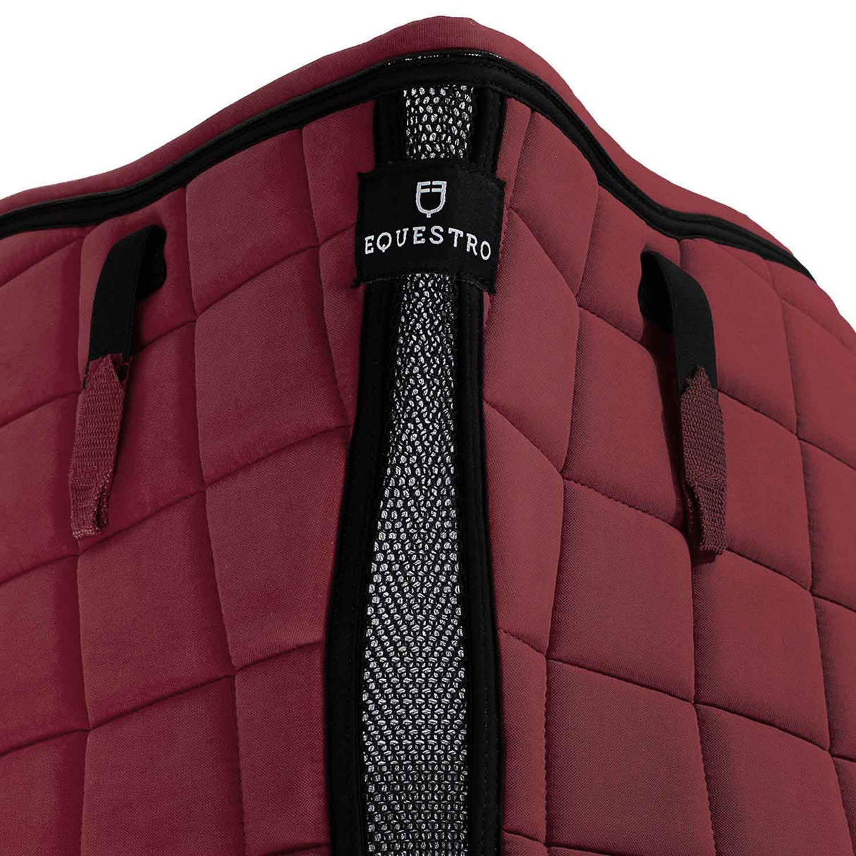 Equestro Shaped Jumping Saddle Pad #colour_burgundy