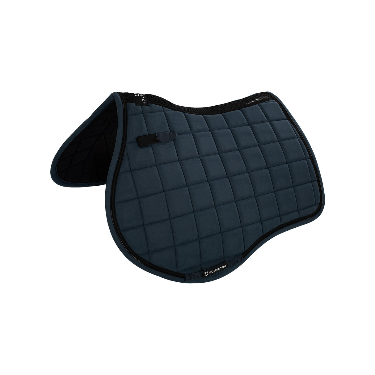 Equestro Jumping Saddle Pad In Breathable Technical Fabric #colour_blue