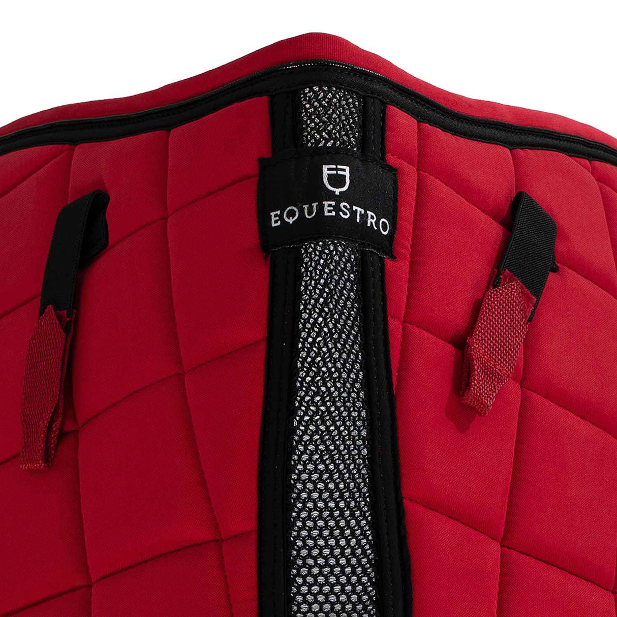 Equestro Jumping Saddle Pad In Breathable Technical Fabric #colour_red