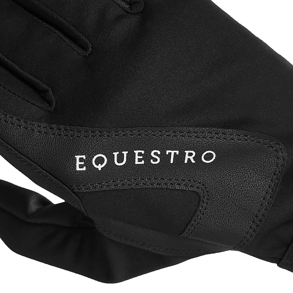 Equestro Technical Fabric Gloves With Fleece Lining #colour_black