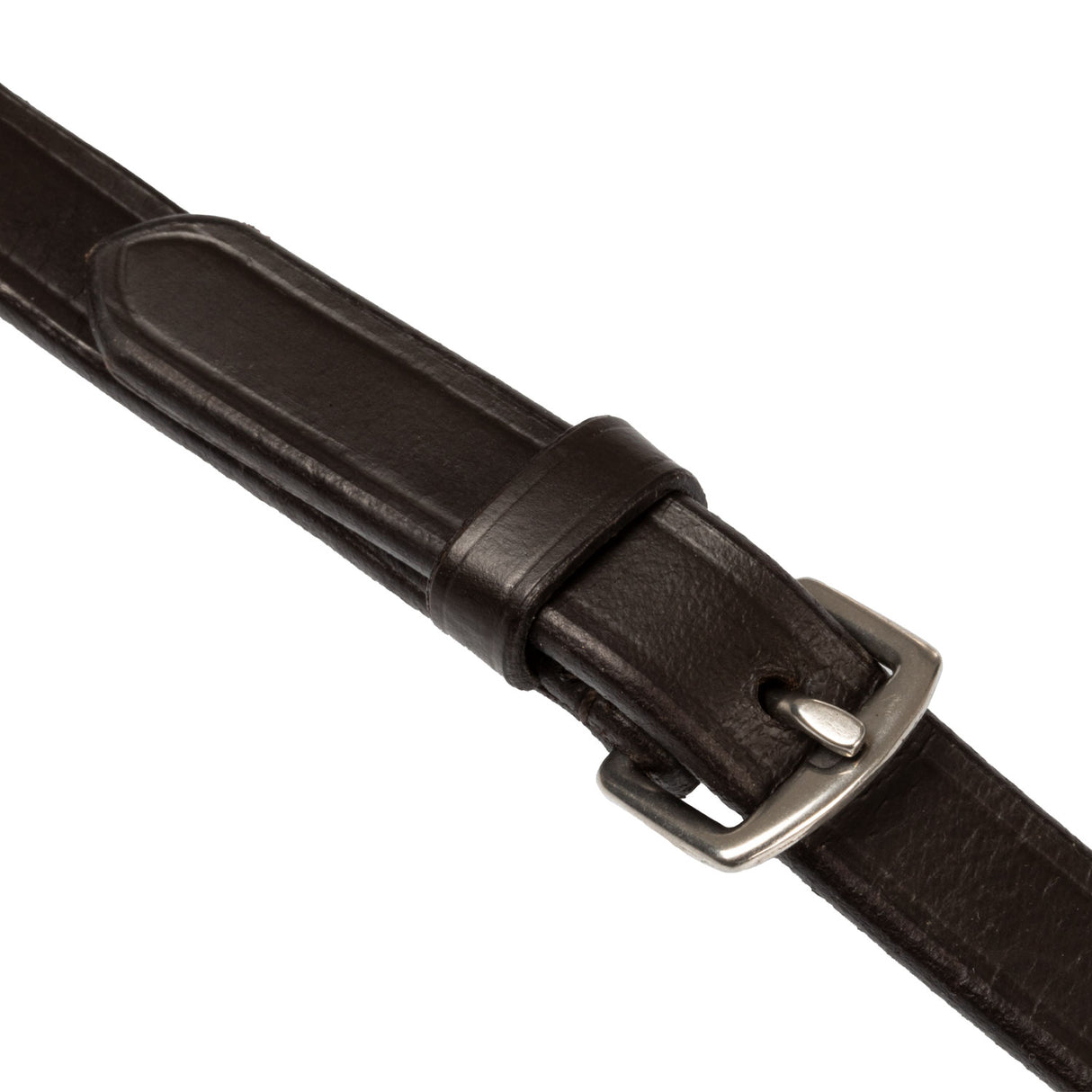 Equestro Leather And Rubber Reins #colour_brown