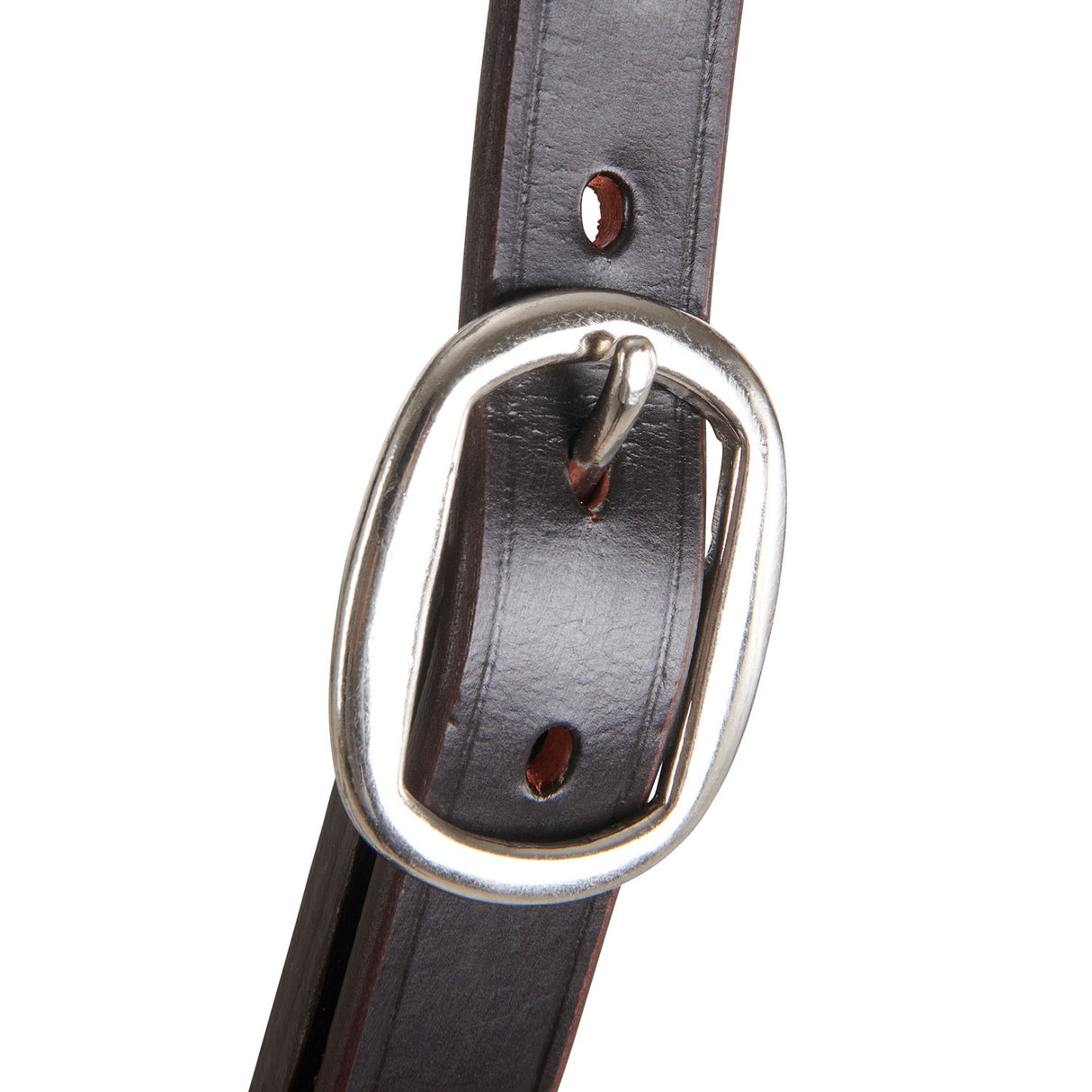 Equestro Leather Halter With Geometric Pattern #colour_brown