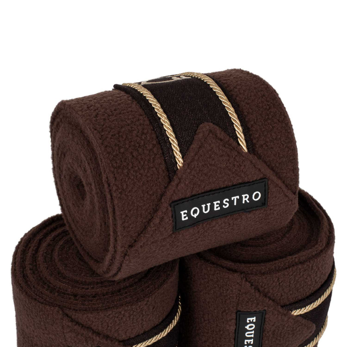 Equestro Breathable Fleece Bandages #colour_brown