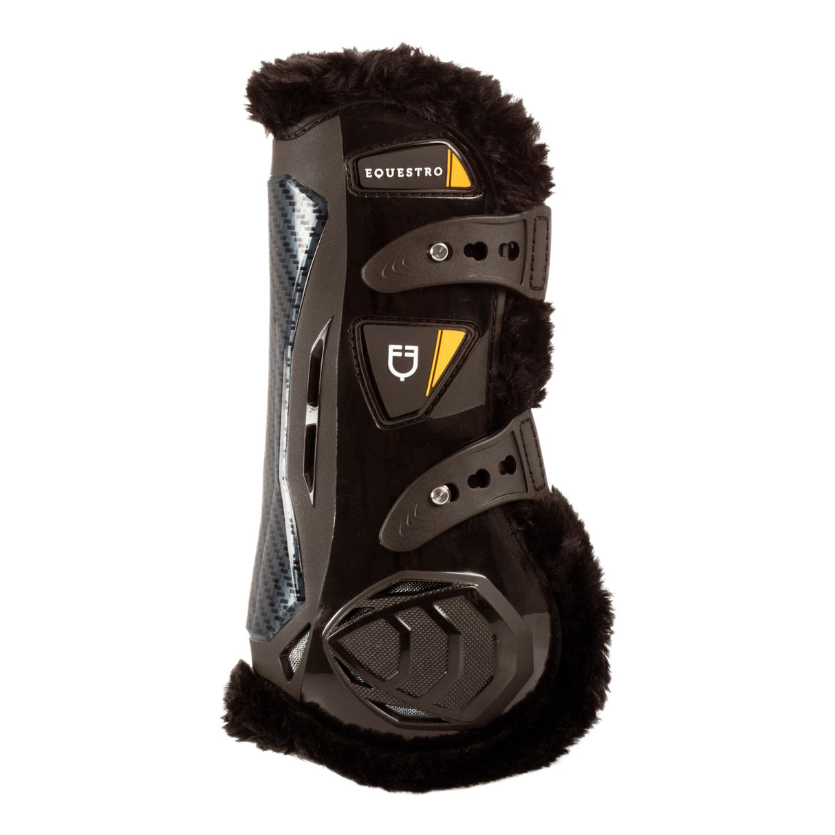 Equestro Spider Man Anatomical Tendon Boots With Synthetic Sheepskin #colour_brown